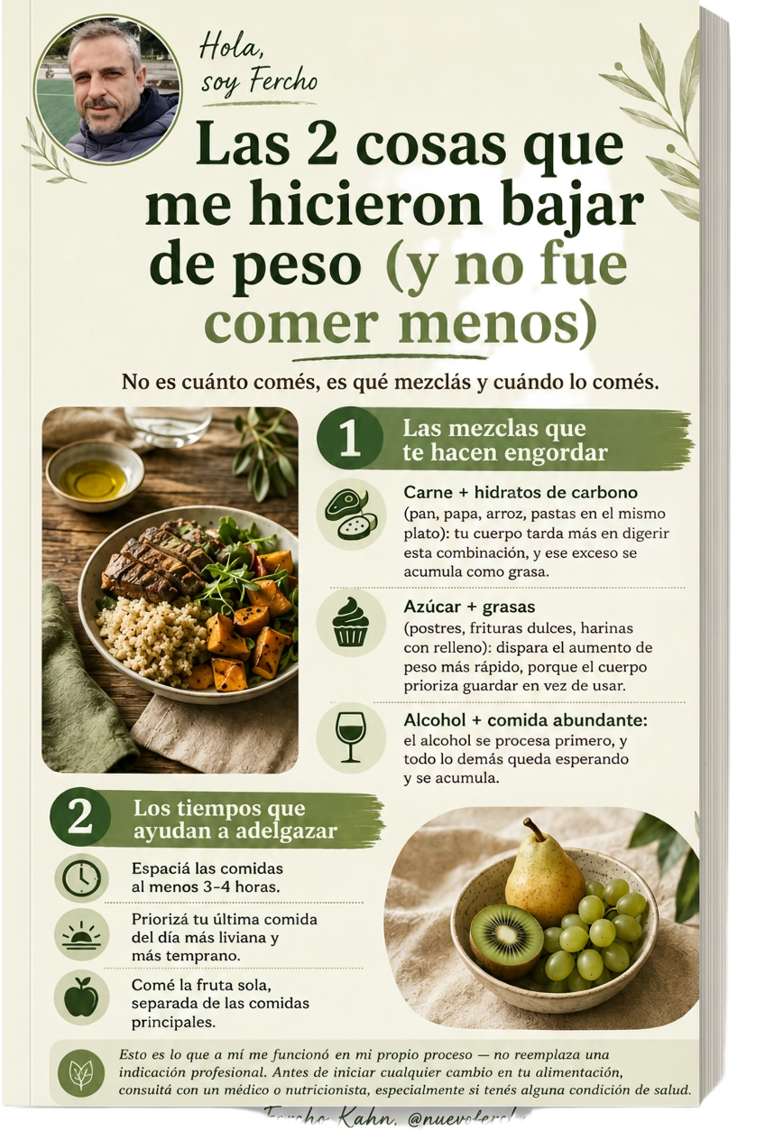 Portada de la guía: Las 2 cosas que me hicieron bajar de peso